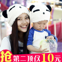 【天天特价】亲子帽子冬天熊猫帽可爱卡通动物帽耳朵情侣保暖包邮