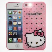 x-doria Hello kitty鑲钻凯蒂iPhone5SE手机壳卡通5s保护套底壳潮