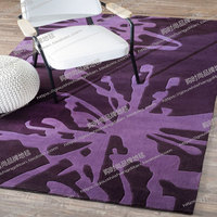 纯手工腈纶地毯 图案客厅欧式卧室长方形简约水洗 防滑可定做包邮