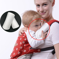 磨牙期专用婴儿背带配件有机棉吮吸带环保安全一对装口水巾