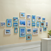 爱琴海23框照片墙小框条组合相片框欧式卧室客厅家居装饰挂墙相框