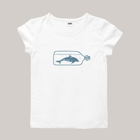 ToBeMe-原创设计短袖T恤纯棉 夏多色 创意【环保主题-海豚 】女款