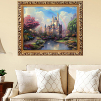 景德镇瓷板画装饰画客厅现代卧室风景有框画床头玄关挂画童话城堡