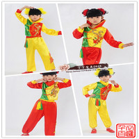 元旦儿童演出服装男女少儿幼儿表演服喜庆秧歌民族舞蹈服饰腰鼓舞