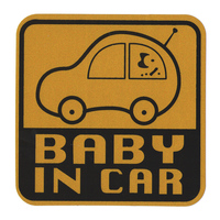 baby in car车贴车标汽车装饰贴搞笑反光个性防水