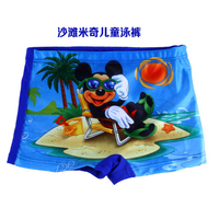 沙滩米奇儿童泳裤 儿童泳衣 男童平角泳裤 宝宝泳裤