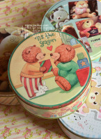 8个包邮中号小熊系列铁盒手工饼干盒糖果盒马卡龙盒礼物盒收纳盒