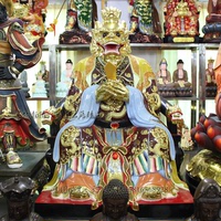 寺庙1米08坐海龙王司雨龙神宗教道教用品神像摆件极彩K金手工艺品