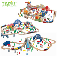 美国MAXIM 儿童玩具小火车轨道套装兼托马斯男女孩2-3-6生日礼物