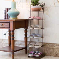 包邮 现代简约铁艺鞋架组装客厅多层创意收纳简易防尘不锈钢特价