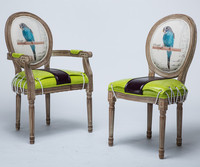 欧式美式实木餐椅酒店椅新古典法式咖啡厅椅子家用复古休闲靠背椅