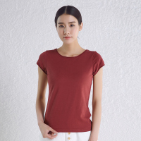 Xhvorys/沃芮斯2015夏装新款纯色短袖棉麻t恤女韩版修身圆领上衣