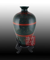 福州三宝之福州脱胎漆器 布胚 特色传统工艺礼品 牡丹花瓶 T47-5
