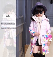 女童棉衣韩版外套中长款冬季加厚新款中大童儿童棉衣