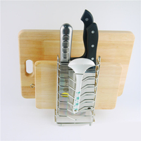 不锈钢 刀架 案板架 菜板架厨房置物架多功能菜刀锅盖架包邮