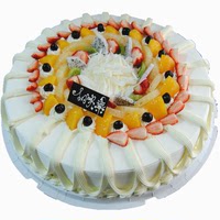 悠悠云 长春市同城生日蛋糕速递店单层大尺寸水果蛋糕