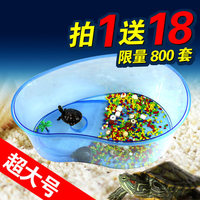 超特大号塑料乌龟缸晒台露台水龟甲鱼缸龟箱宠物龟盆巴西龟花草龟