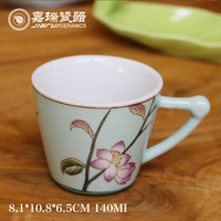 新款手绘陶瓷咖啡杯 家居日用 创意外贸陶瓷杯 纯手工工艺品