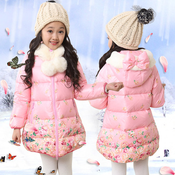 女童冬装儿童棉衣服加厚外套10保暖棉袄56789岁小女孩12-13外套14