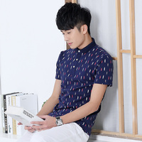 男夏季短袖T恤纯棉修身大码韩版青年学生翻领polo衫潮个性半袖T恤