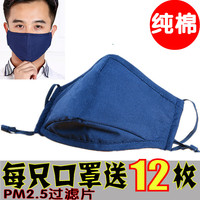 PM2.5防雾霾口罩男女N95级过滤防尘口罩纯棉冬季保暖防寒成人口罩