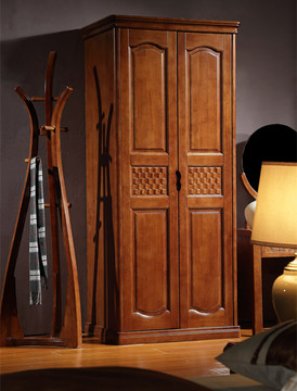 实木衣柜橡木简易双门衣柜四门六门衣柜现代中式橡木衣柜厂家直销