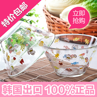 【天天特价】韩国创意餐具可爱卡通耐热玻璃碗泡面碗甜品碗沙拉碗