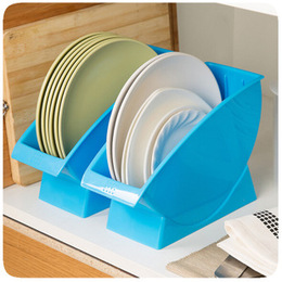 厨房餐盘架 优质食用级塑料餐具沥水架 糖果色餐盘碟收纳架碗碟架