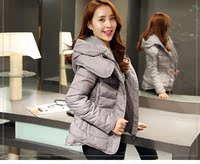 2015冬季新款韩版保暖抗寒时尚连衣帽修身羽绒服女装棉袄服外套潮