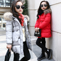 童装2015冬季新款韩版儿童外套女童加厚羽绒棉衣中长款保暖大衣