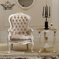 欧式沙发椅新古典宫廷实木布艺沙发单人沙发沙发椅宝珀 家具定制