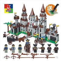乐高式男孩拼装益智城市军事海盗骑士城堡房子积木6-7-8-9-10玩具