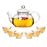 正品耐热玻璃茶具带过滤玻璃泡花茶壶花草茶壶 功夫茶具