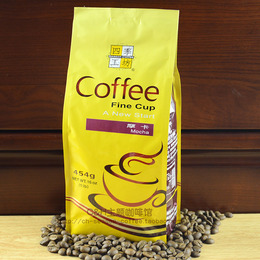 包邮 四季工坊 特级摩卡咖啡豆 454g 可现磨纯黑咖啡粉新鲜烘焙