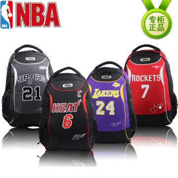 专柜正品NBA马刺湖人科比詹姆斯双肩背包中学生球衣书包运动包邮