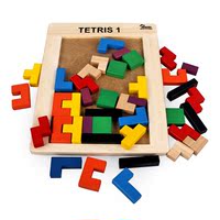 儿童益智大号趣味积木玩具 宝宝拼图拼板百变俄罗斯方块亲子游戏