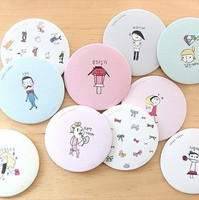 韩国时尚甜美可爱迷你卡通小镜子便携化妆镜创意圆形随身美容