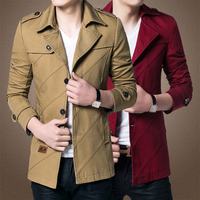 2015秋季新款韩版青年男士夹克立领薄款修身型纯棉男装休闲外套潮