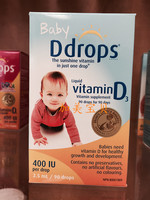 加拿大Baby Ddrops婴儿维生素D3宝宝补钙滴剂VD　400IU 90滴
