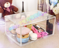 透明亚克力大号一层化妆品收纳盒桌面整理眼影腮红粉饼杂物收纳盒
