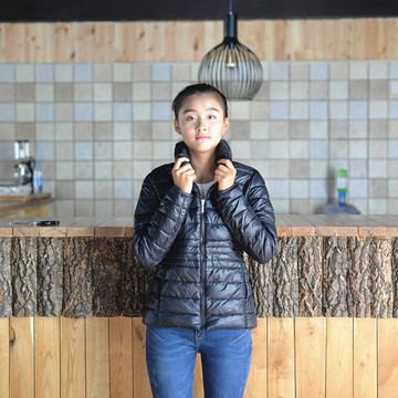 2015冬季新款韩版女款修身棉上衣纯色双层领保暖舒适显瘦款 特价