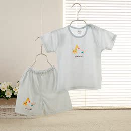 儿童睡衣夏季女童短袖纯棉套装男童卡通薄款空调服童装家居服T恤