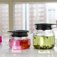 明尚德新款玻璃茶壶茶具 耐高温大容量花草泡茶壶透明带盖热水壶