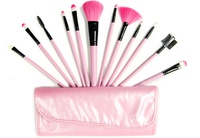 12支专业化妆套刷 粉色化妆刷套装 彩妆刷包美容美妆工具