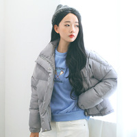 韩版学院风冬装新款羽绒服时尚短款棉服女学生加绒加厚保暖外套潮