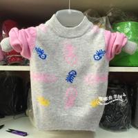儿童童装羊绒衫女童婴儿毛衣宝宝加厚套头圆领羊毛衫针织衫打底衫
