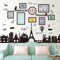 欧式创意建筑墙上装饰品贴画客厅壁纸自粘背景墙面宿舍照片墙贴纸