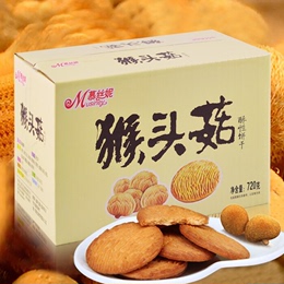 【天天特价】慕丝妮猴头菇酥性饼干720克 梳打饼干特价零食批发