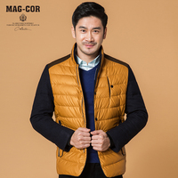 麦高新款中年男士羽绒服立领商务休闲经典韩版修身男外套