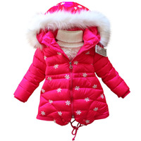 童装女童棉衣2015新款冬装儿童时尚韩版外套毛领加厚棉袄棉服D38